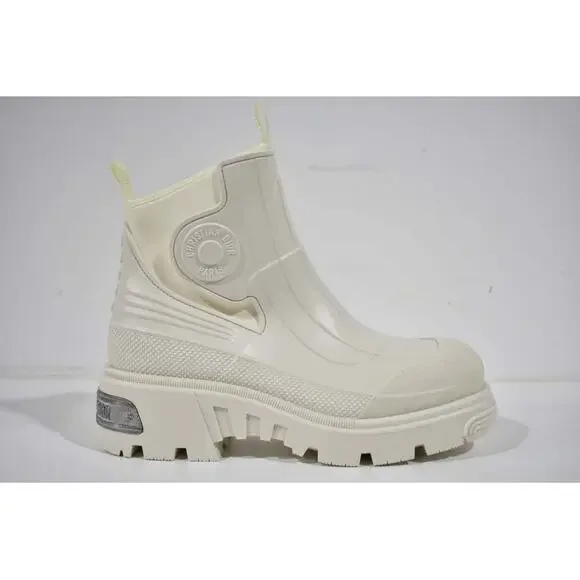 Dior Genesis Off White Logo Neoprene Rubber Winter Snow Short Ankle Rain Boot 38